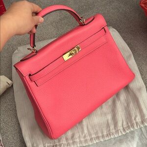Pink Leather Handbag
